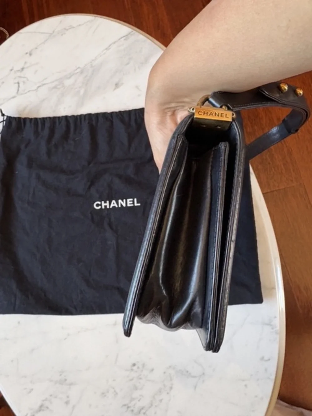 Black Medium Chanel Boy Reverso Shoulder Bag / Crossbody